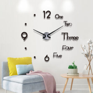 Horloge murale lumineuse 3D sans cadre