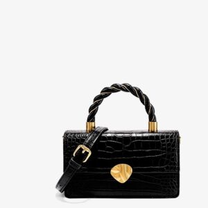 Petits sacs en cuir véritable motif crocodile pour femme