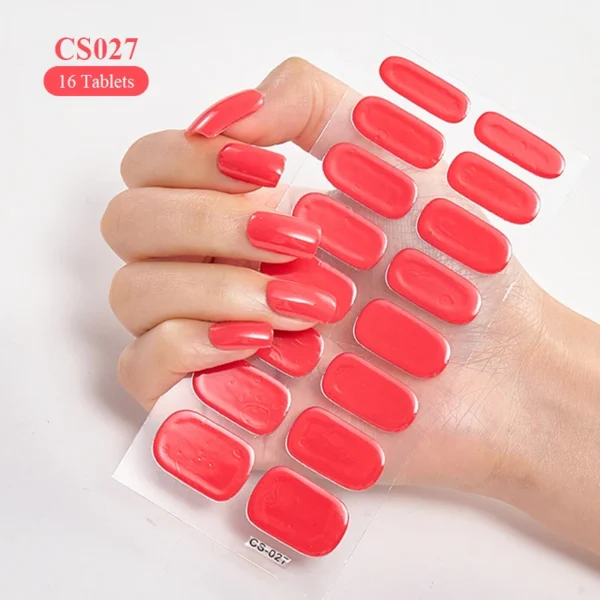 Stickers pour ongles à couverture totale, vernis à ongles à la mode